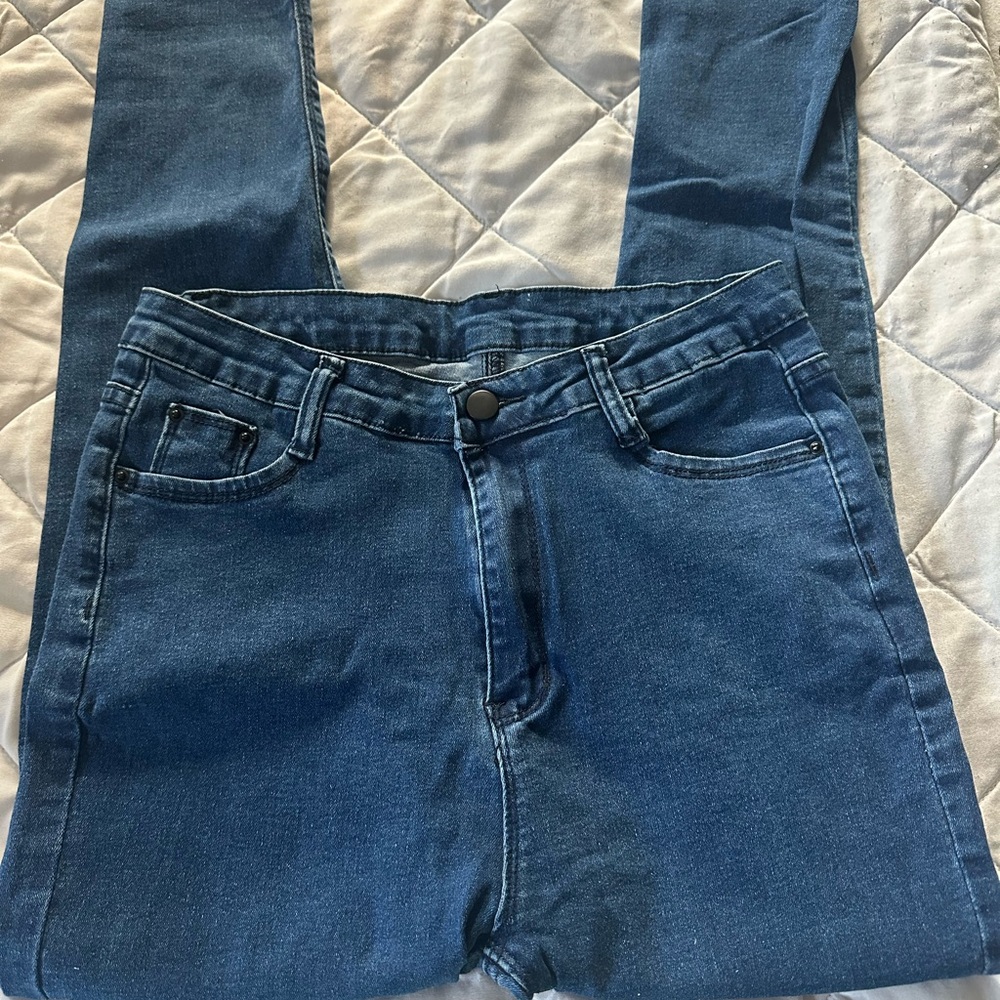 SHEIN Dark Blue Skinny Jeans